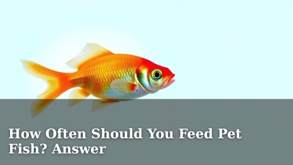 How Often Should You Feed Pet Fish? Answer
