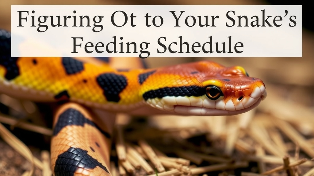 Figuring Out Your Snake's Feeding Schedule