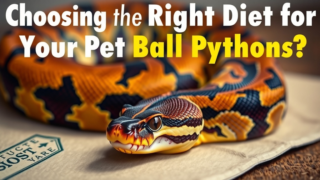 Choosing the Right Diet for Your Ball Python