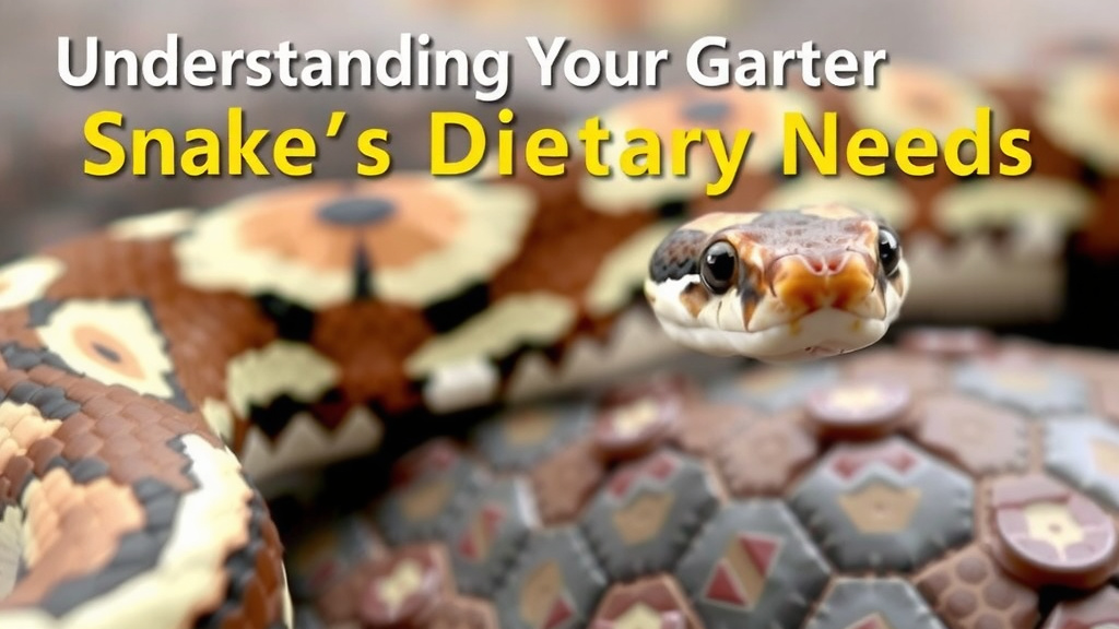 Understanding Your Garter Snake's Dietary Needs