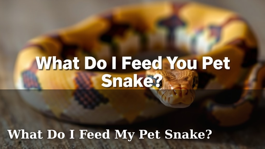 What Do I Feed My Pet Snake?