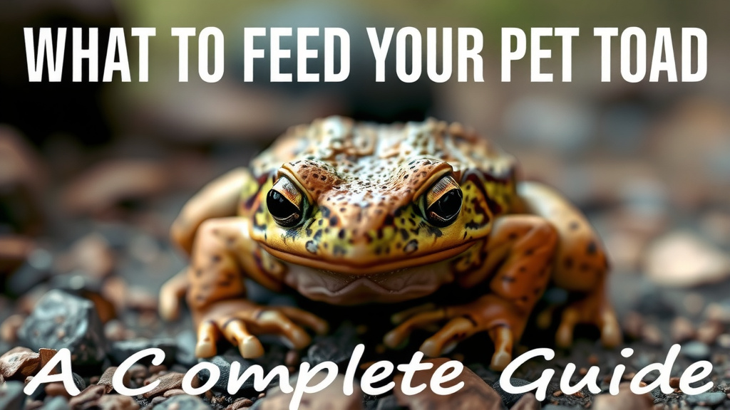 What to Feed Your Pet Toad: A Complete Guide